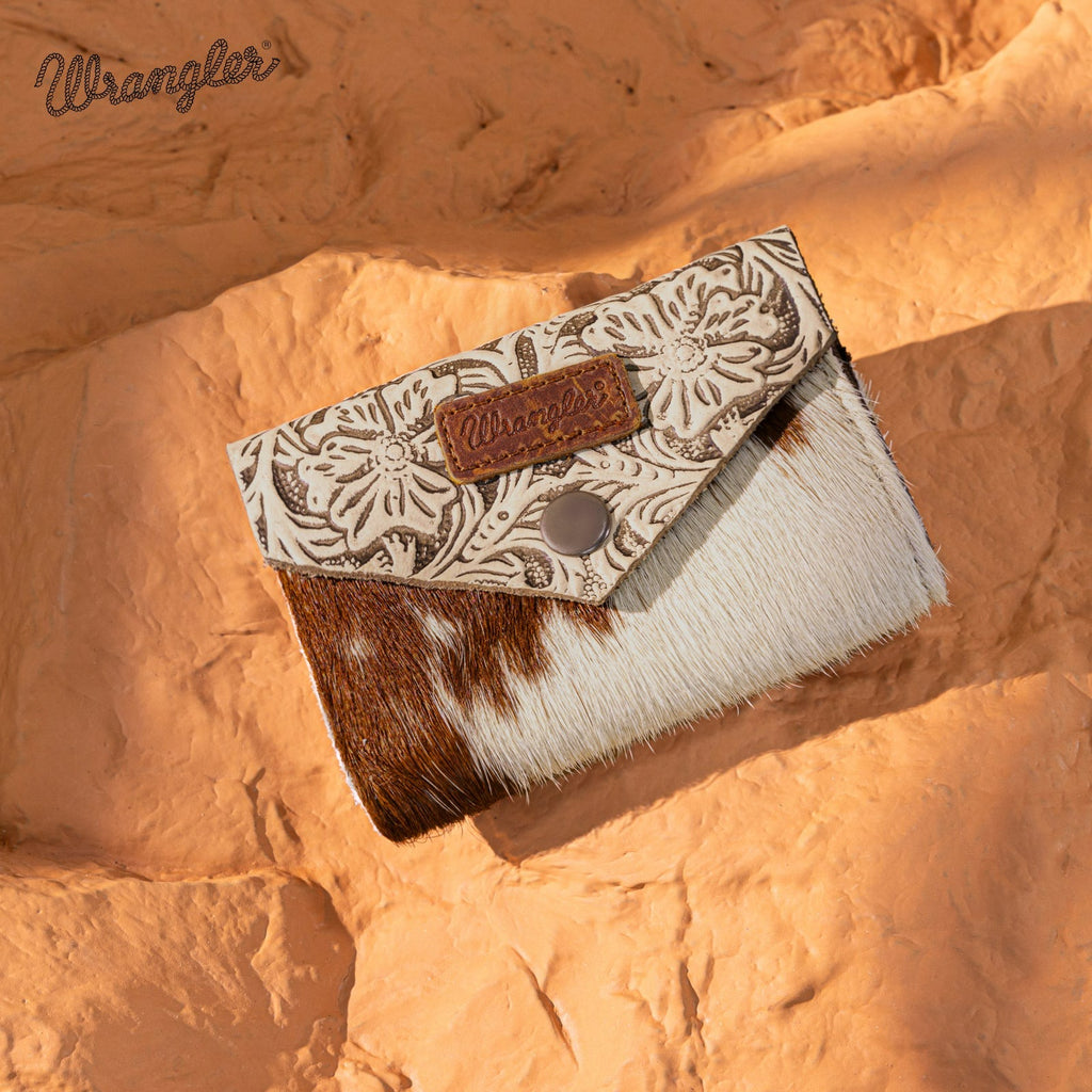 The Calico Range Carved Hide Wrangler Wallet - Tan
