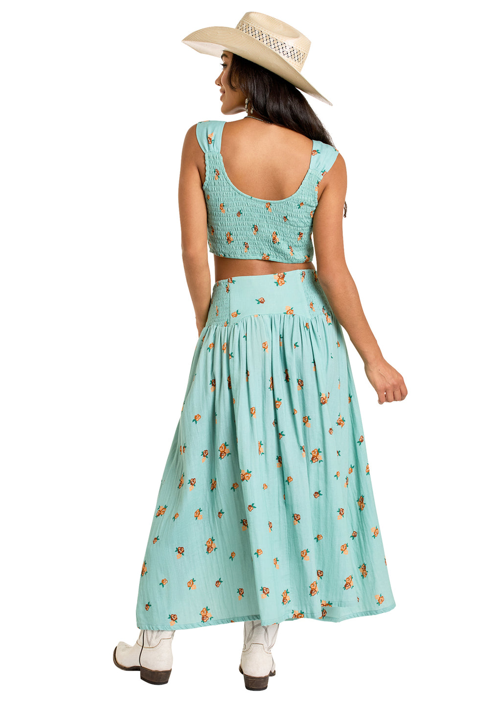 The Melody Blue Floral Tank by Rock & Roll Denim