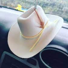 Mini Cowboy Hat Air Freshener Cute Car Mirror Dangler