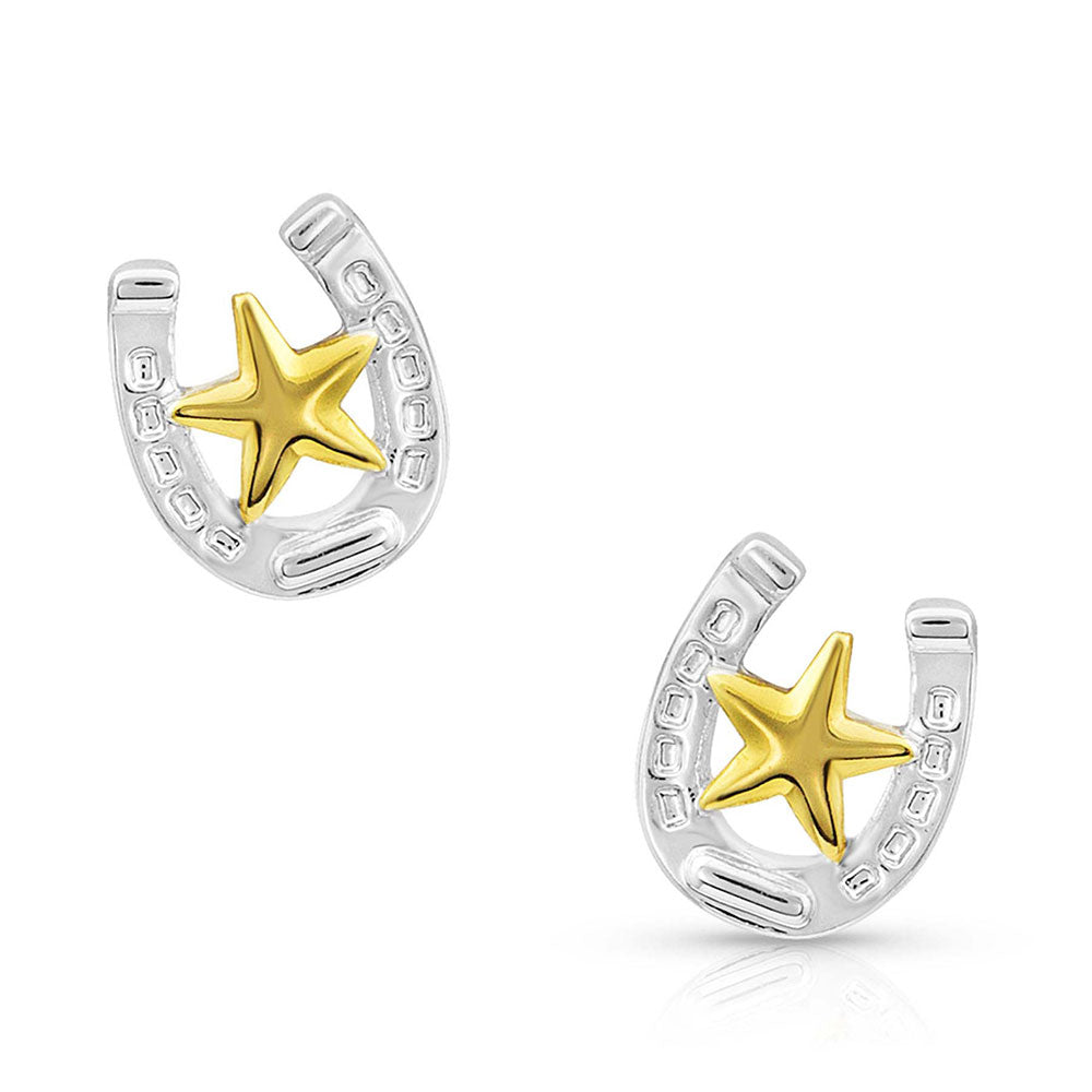 Mini Horseshoe Superstar Stud Earrings by Montana Silversmiths