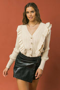 Honey Crueller Cardigan by Flying Tomatoe