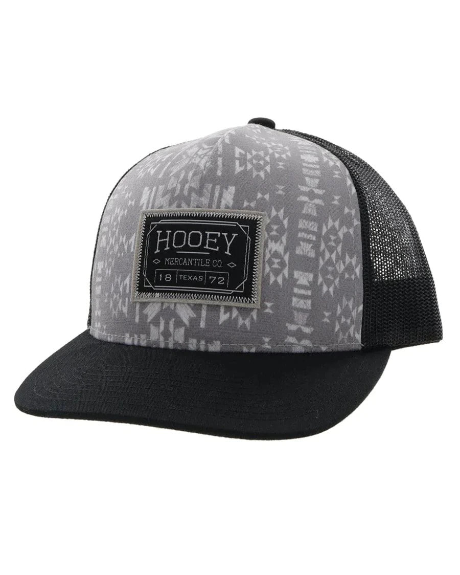 Doc Holiday Hat by Hooey in Grey/Black Aztec