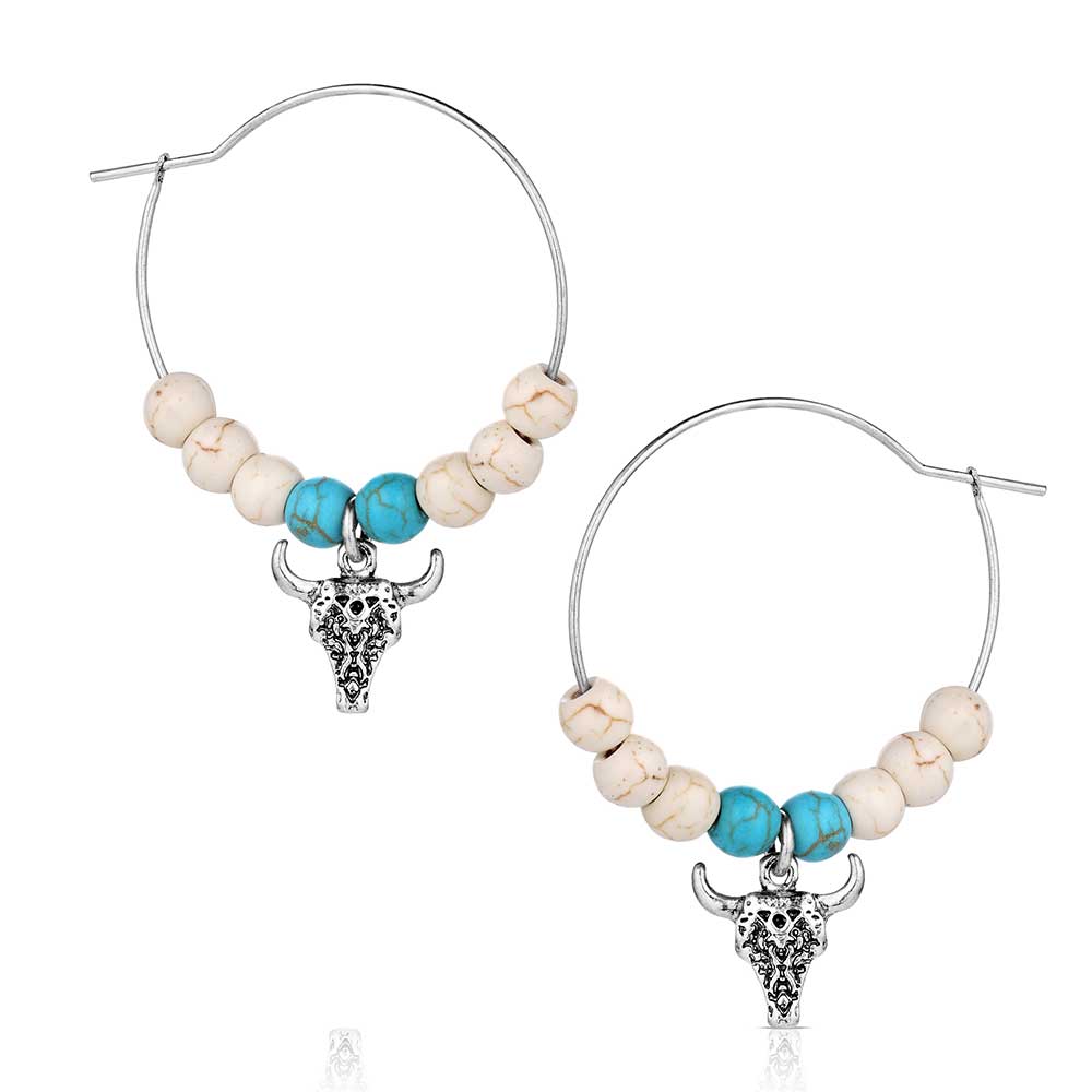 The Ivory Skies Beaded Attitude Earrings by Montana Silversmiths