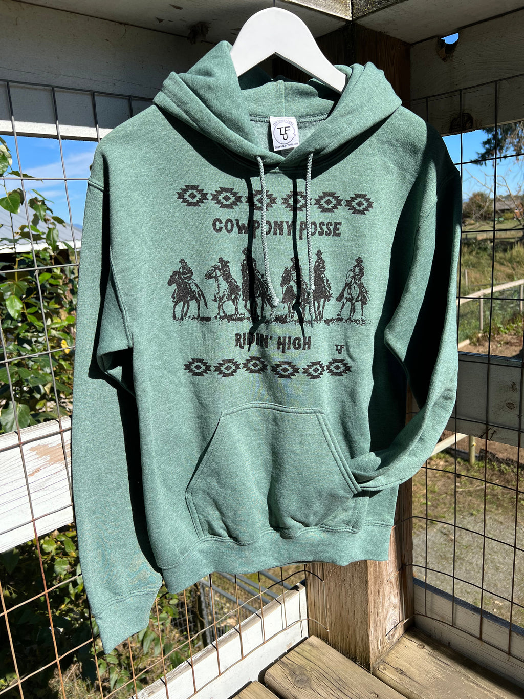 Cowpony Posse Hoodie - Saguaro Green