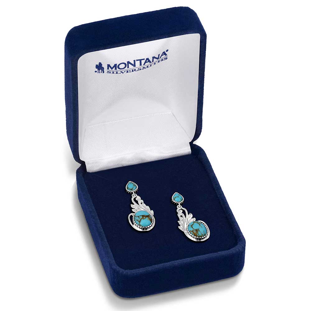 Turquoise Breeze Earrings by Montana Silversmiths