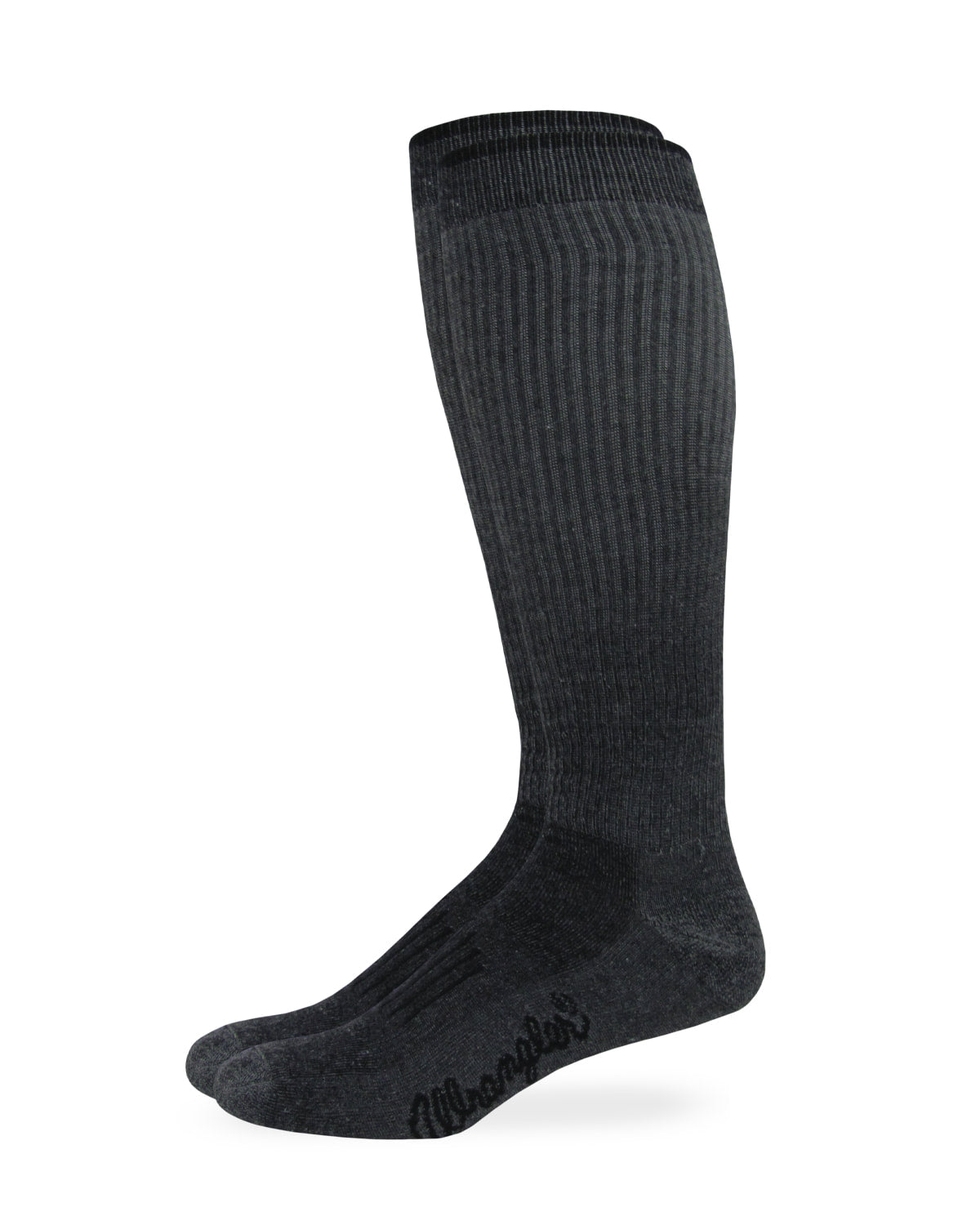 Wrangler Men's Durable Boot Sock - Heathered Black