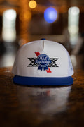 Ricky Bobby Pabst Hat by Hooey White/White Mesh