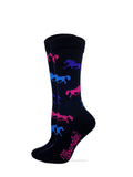 Wrangler Women's Horses Crew Socks - Black