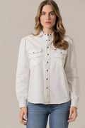 Jane Button Up Shirt in Pristine by Kimes Ranch