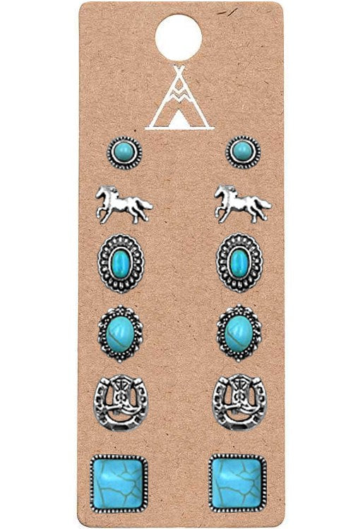 The Nanton 6 pack Earring Set
