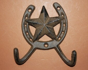 Star Horseshoe Double Wall Hook