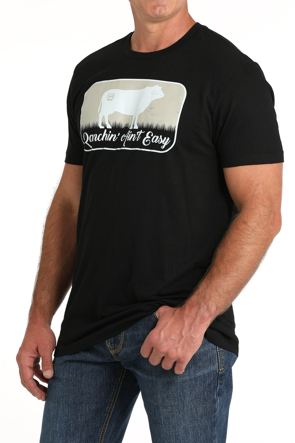 The Ranchin' Ain't Easy Tee by Cinch