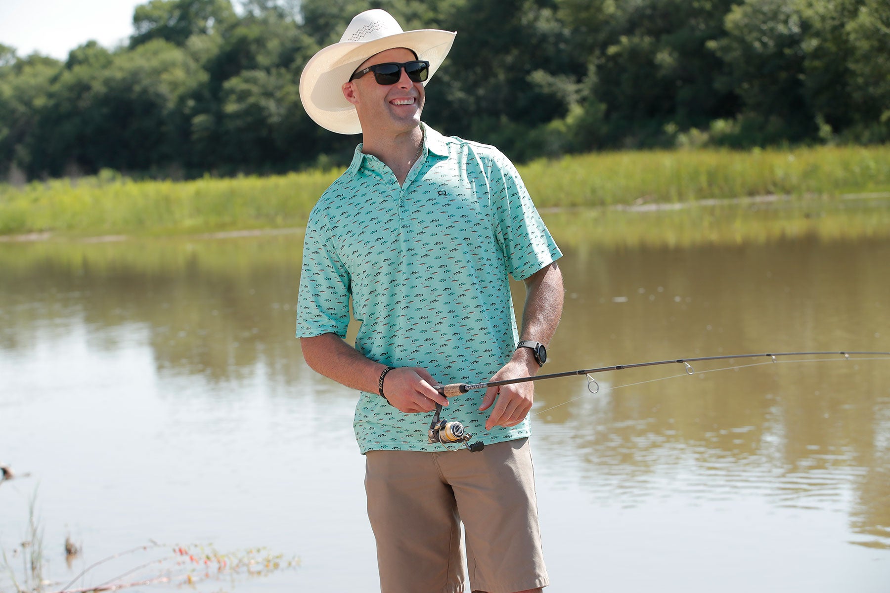 The Gone Fishin' Arenaflex Polo Shirt by Cinch