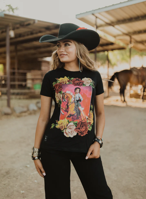 Palominos & Roses Tee by Rodeo Quincy