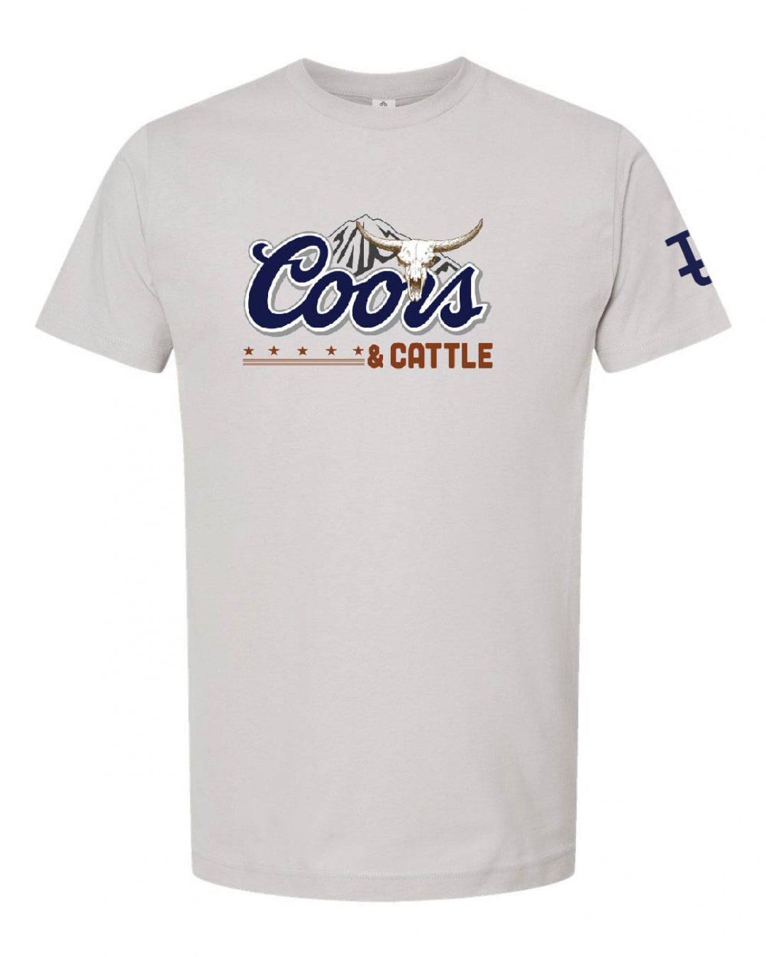 The Coors & Cattle Tee by TFP in Silver