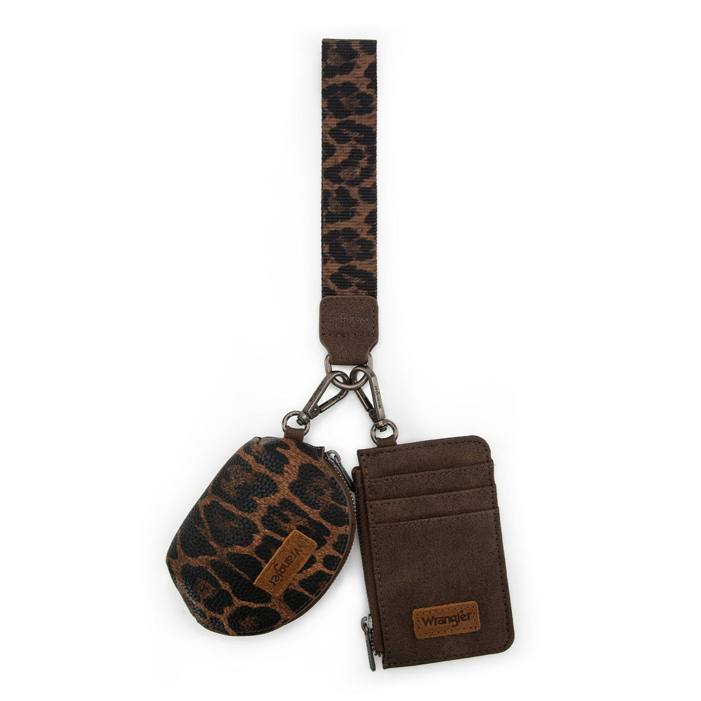 The Cats Meow Wristlet/Key Chain by Wrangler in Coffee