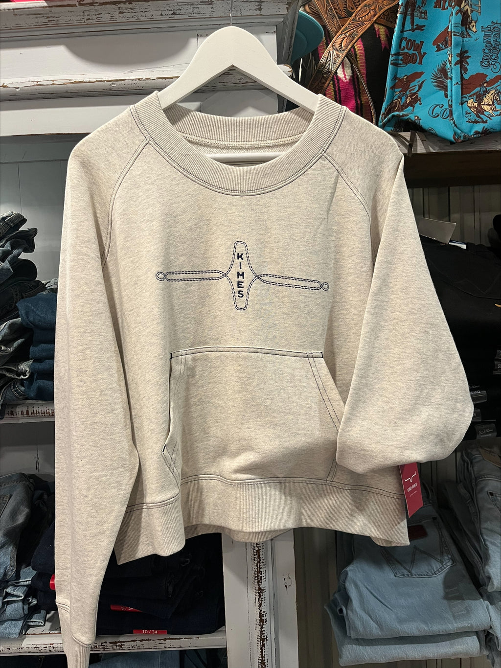 The Boot Stitch Kimes Ranch Women's Cropped Crew Sweatshirt
