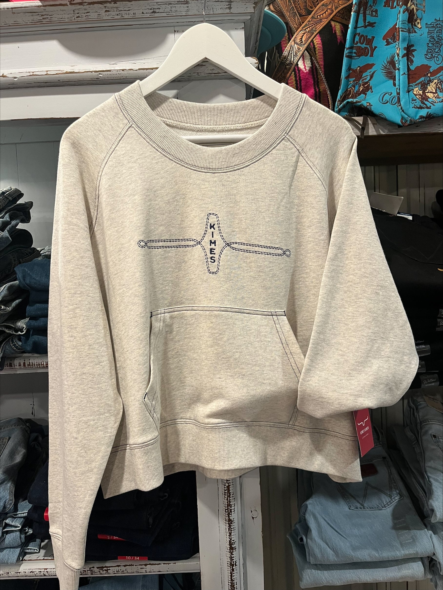 The Boot Stitch Kimes Ranch Women's Cropped Crew Sweatshirt