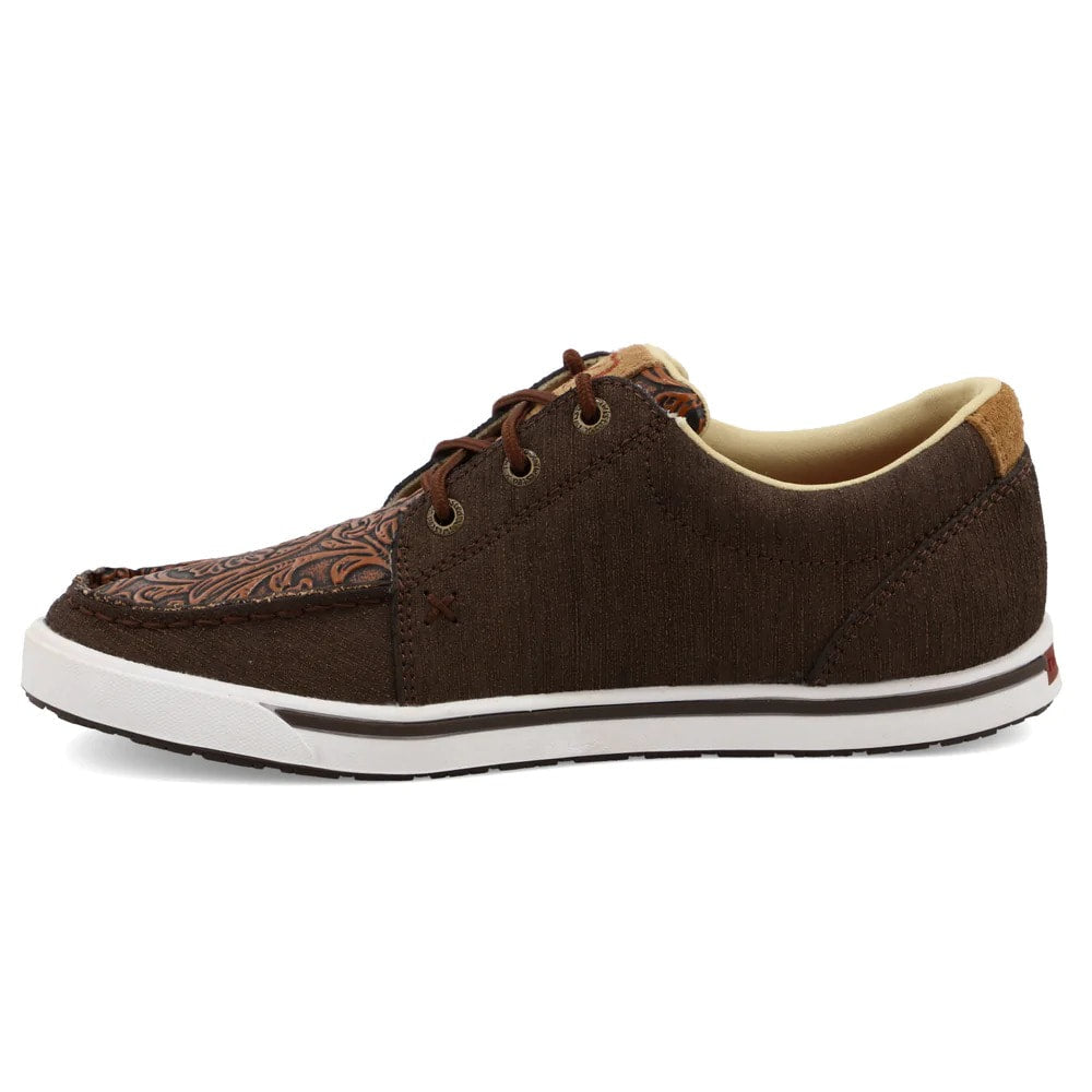 Twisted X Fancy Tooled Kicks in Saddle Brown