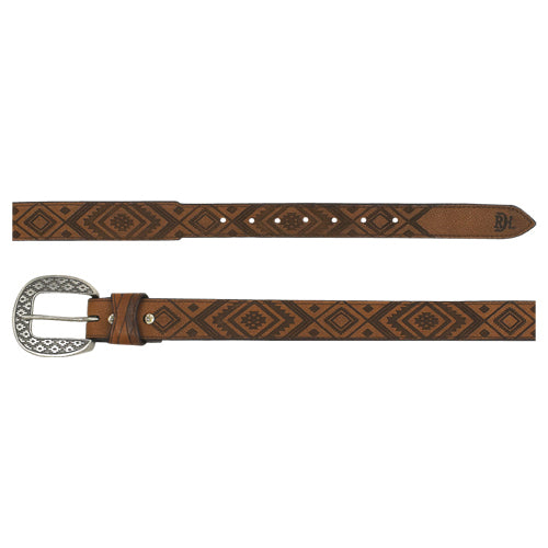 The Georgia Aztec Etched Belt by Red Dirt Hat Co.