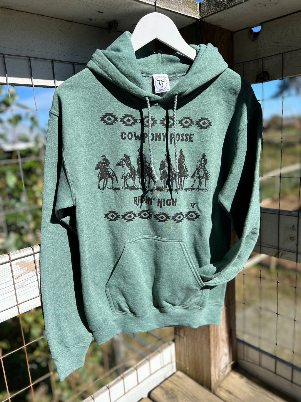 Cowpony Posse Hoodie - Saguaro Green