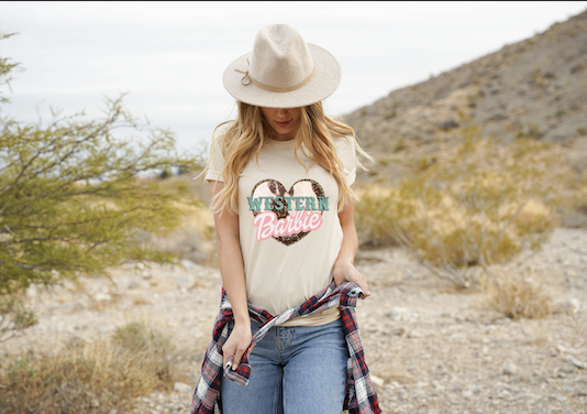 Western Barbie Heart