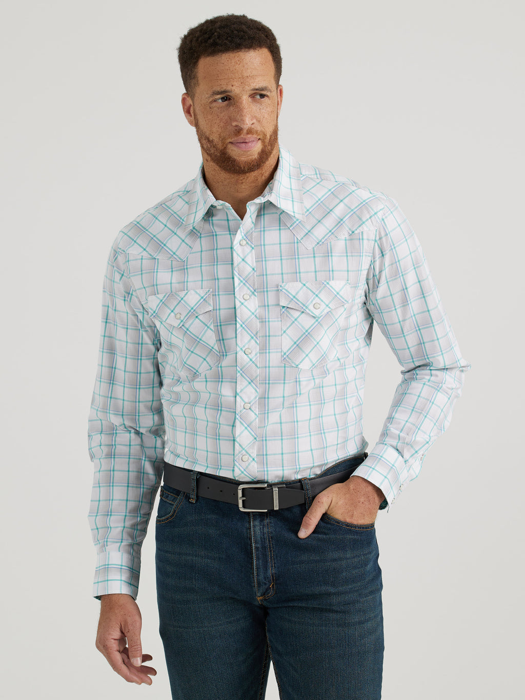 The Easton 20X Men's Advanced Comfort Pearl Snap Shirt by Wrangler
