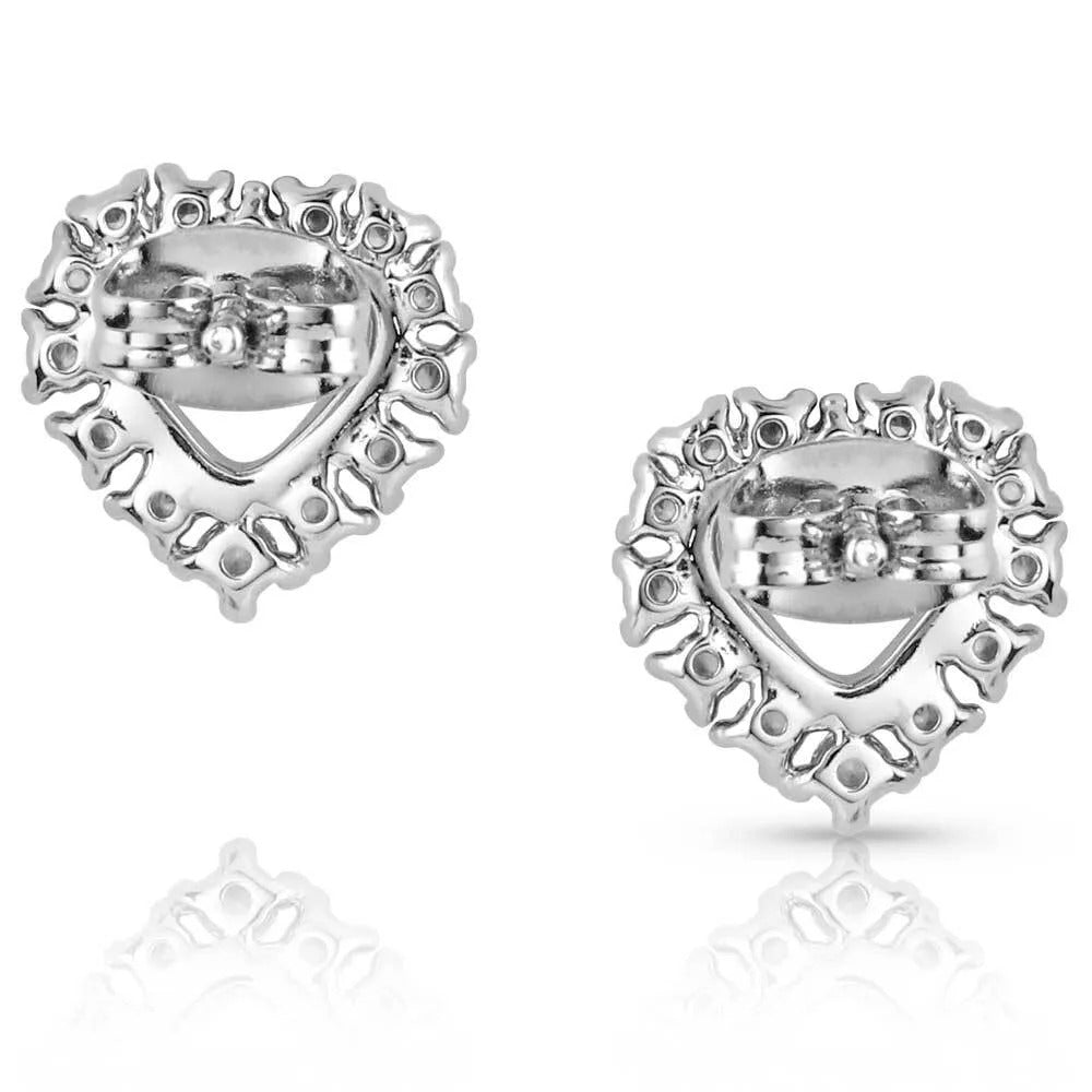 Icy Heart Crystal Earrings by Montana Silversmiths