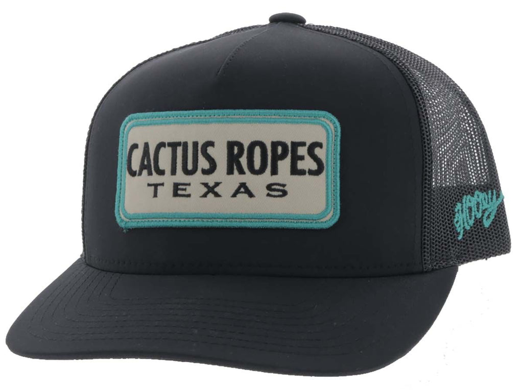 Cactus Ropes Black/Turquoise Hat YOUTH SIZE