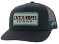 Cactus Ropes Black/Turquoise Hat YOUTH SIZE