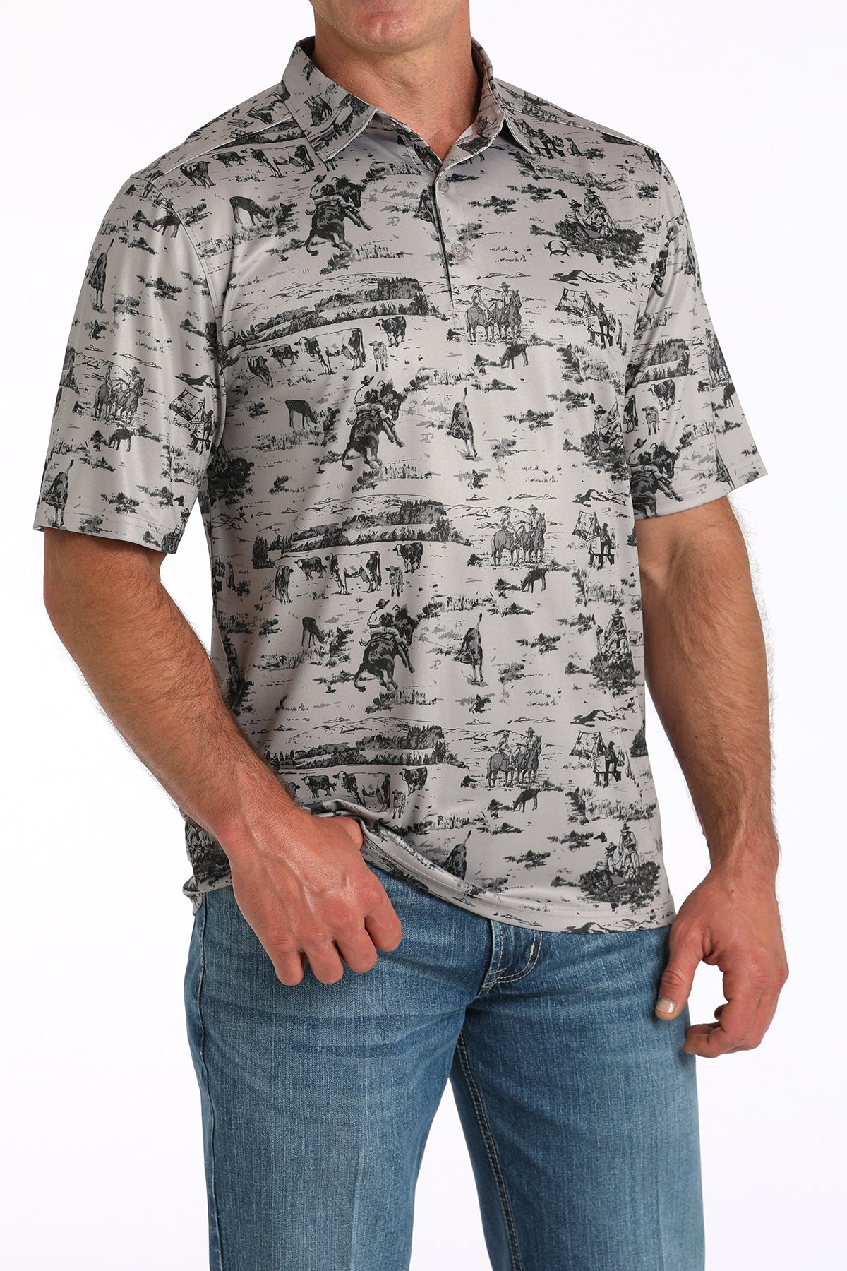 The Out West Arenaflex Polo Shirt by Cinch