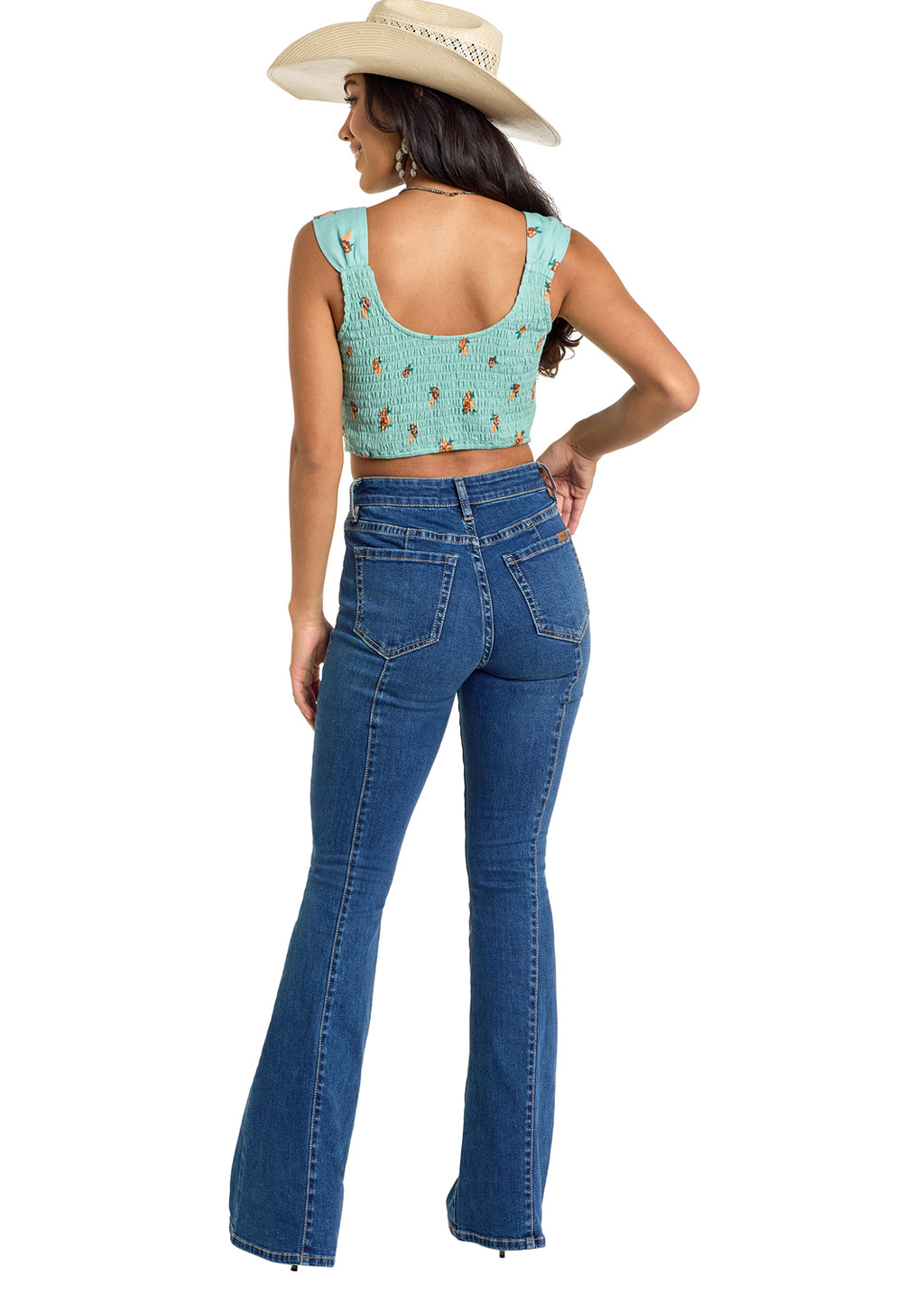 The Melody Blue Floral Tank by Rock & Roll Denim