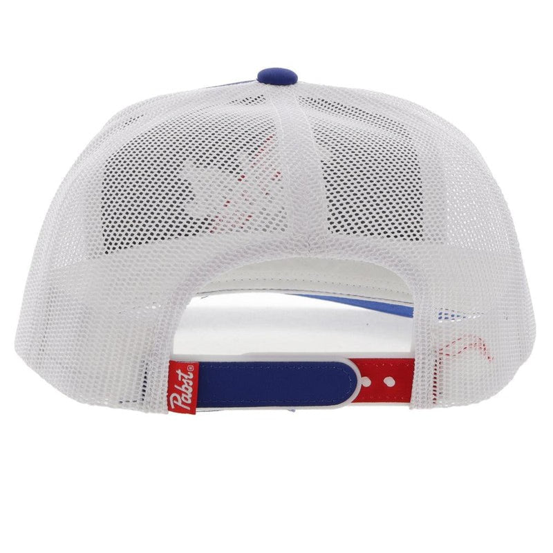 Pabst Blue Ribbon Hat by Hooey Blue/White Mesh
