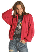 The Catalina Lipstick Pink Cardigan