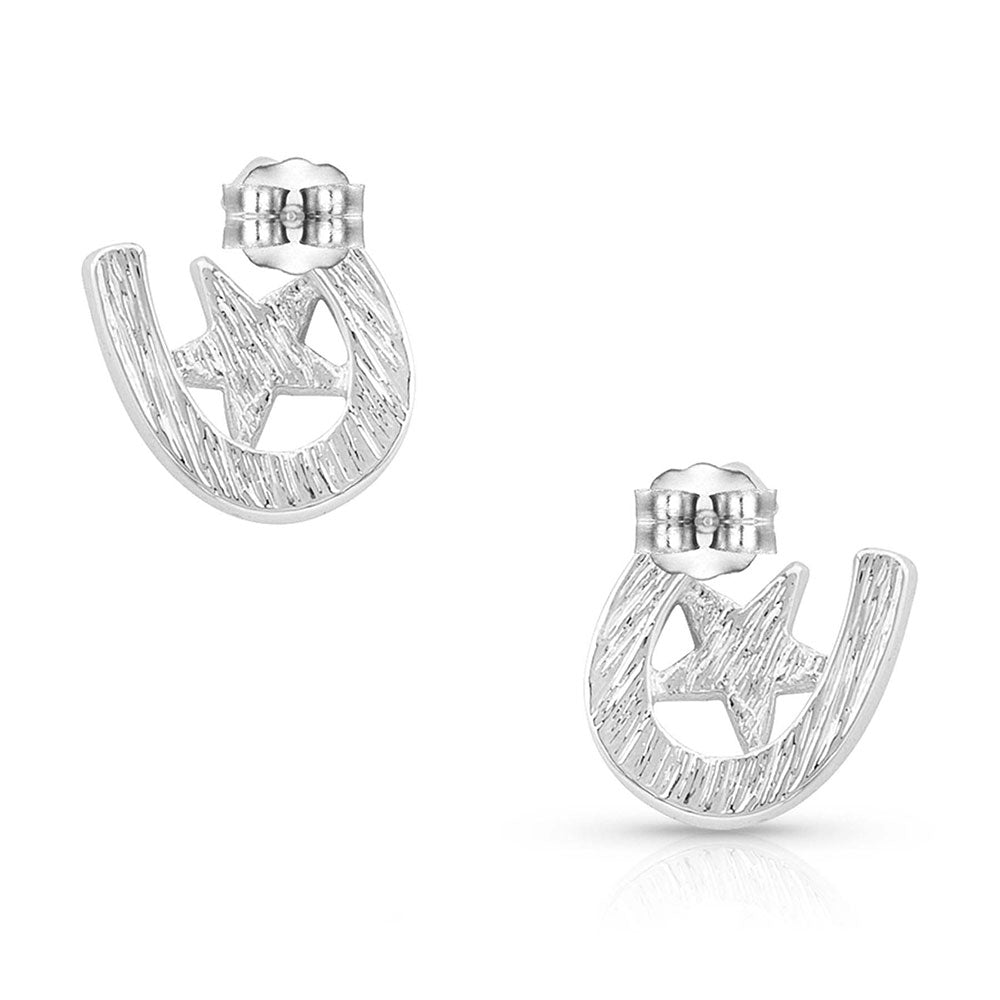 Mini Horseshoe Superstar Stud Earrings by Montana Silversmiths