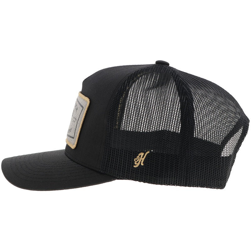 The Rank Stock Hat by Hooey in Black/Black Patch