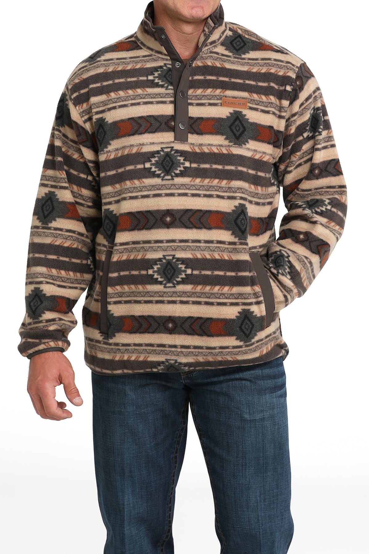 The Jaks Ridge Polar Fleece Snap Up Men's Sweater by Cinch
