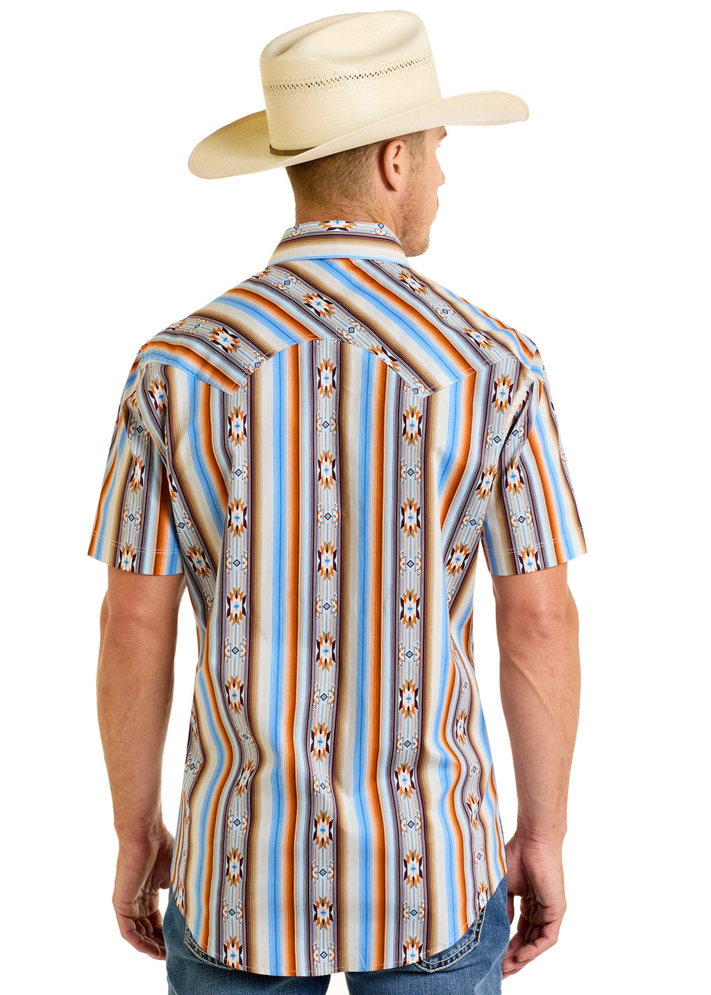 The Amarillo Pearl Snap Short Sleeve Shirt by Rock & Roll Denim