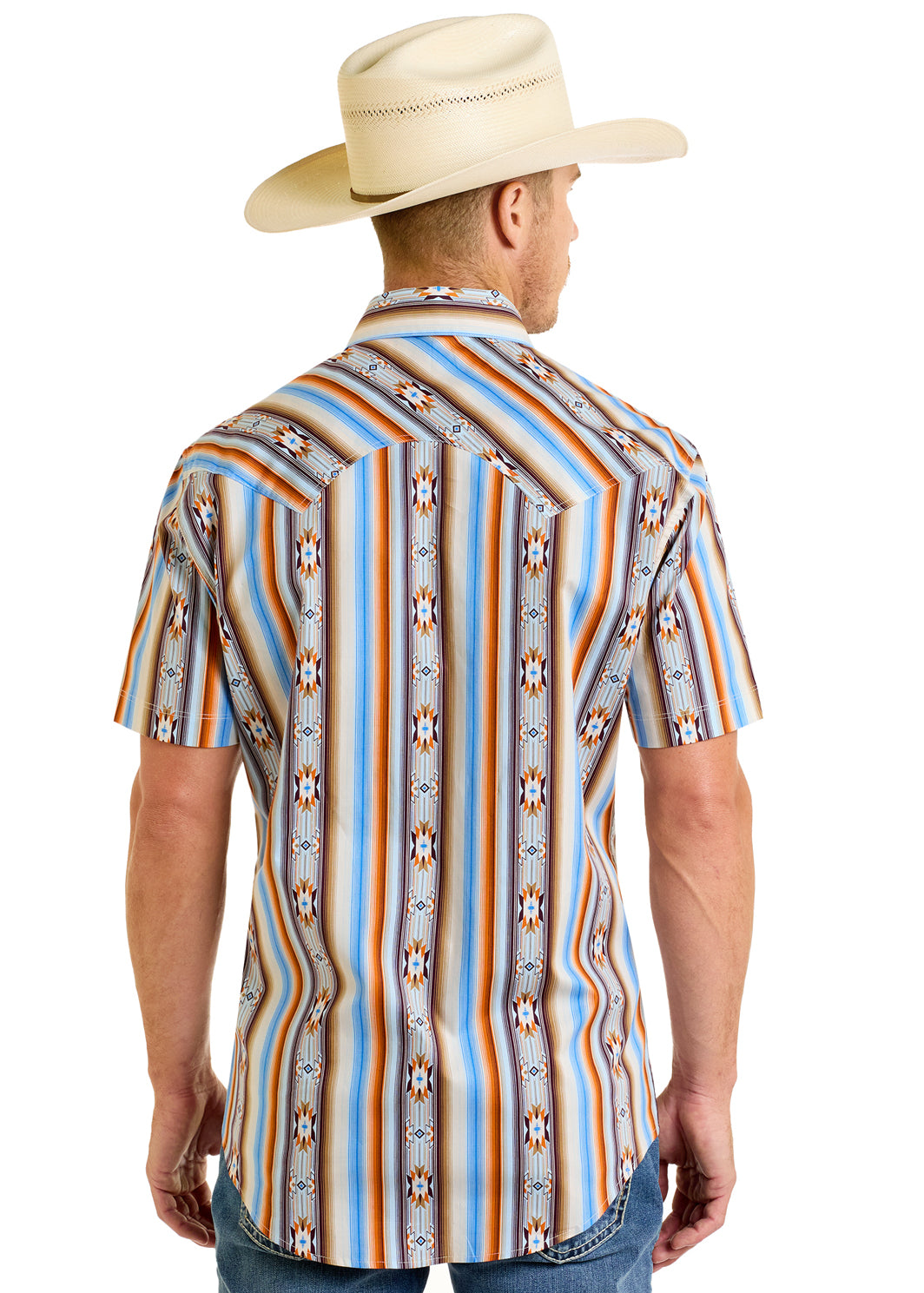 The Amarillo Pearl Snap Short Sleeve Shirt by Rock & Roll Denim