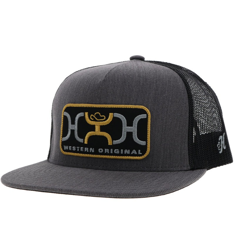 The Armani Hat by Hooey Charcoal Pinstripe/Black