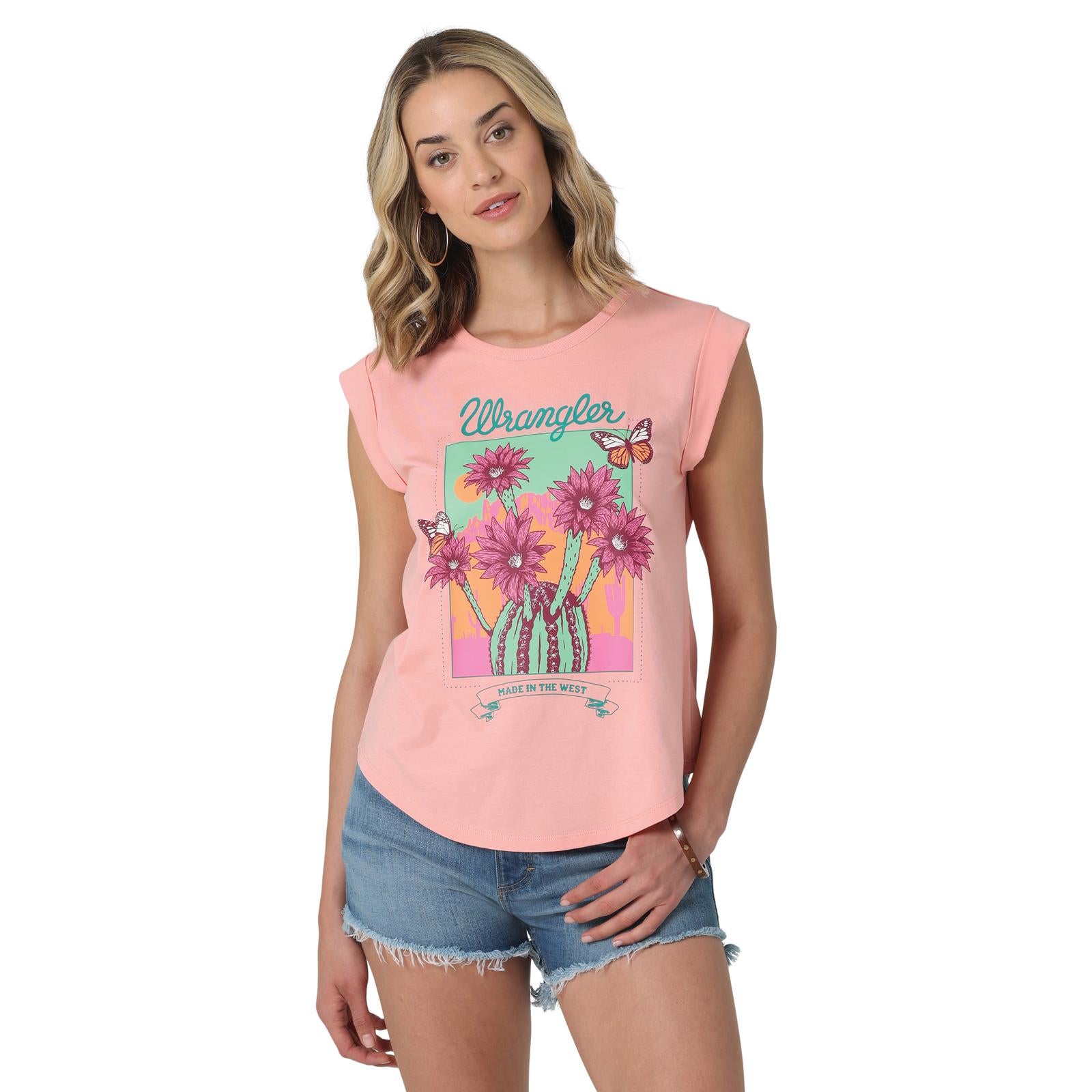 The Bloomin' Cactus Sleeveless Tee by Wrangler