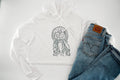 Big John Cropped White Hoodie