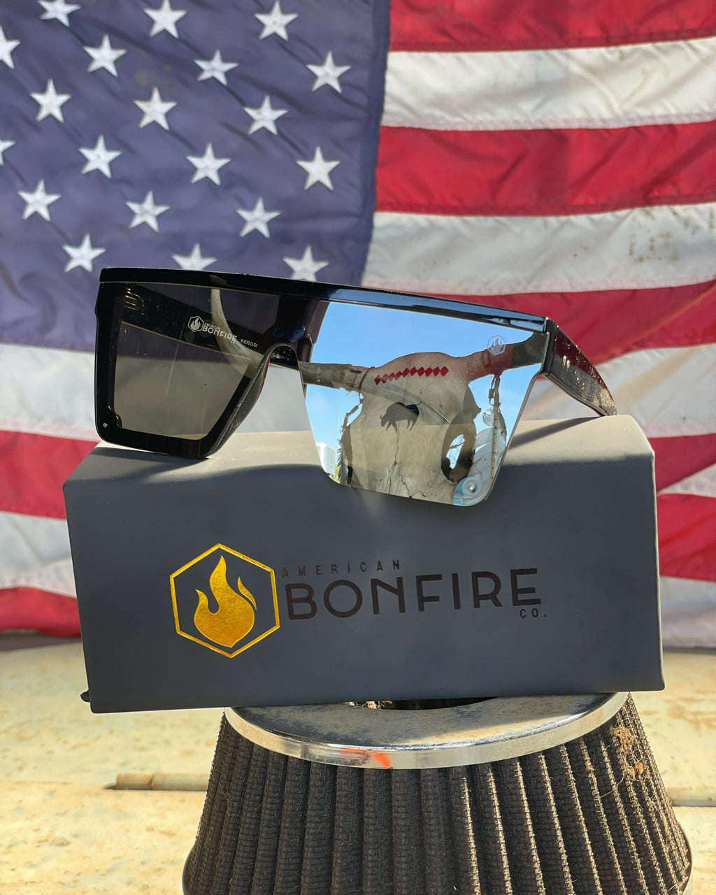 Kerosene Sunglasses in Black By American Bonfire