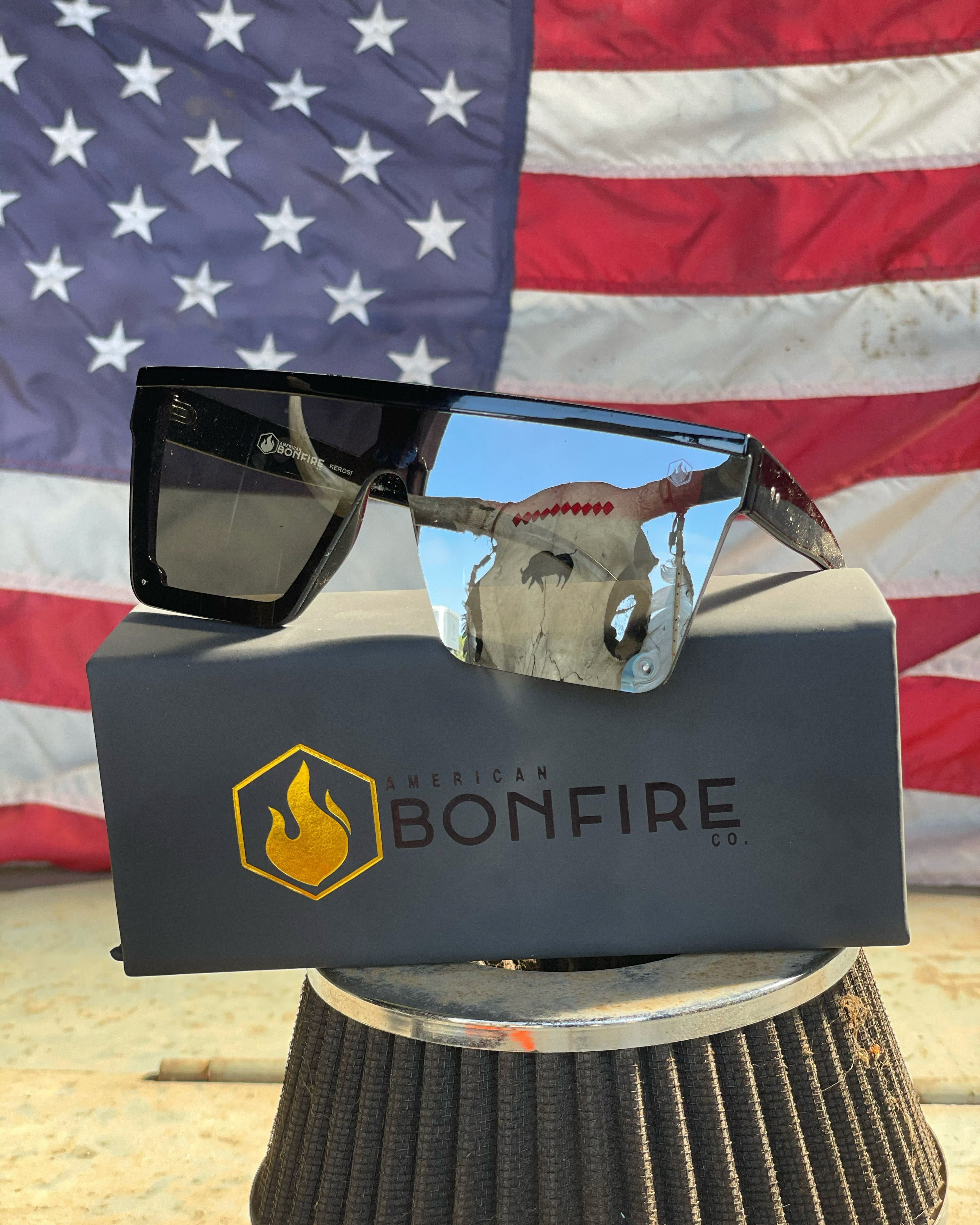 Kerosene Sunglasses in Black By American Bonfire