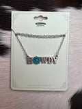 Flowery Howdy Bar Necklace