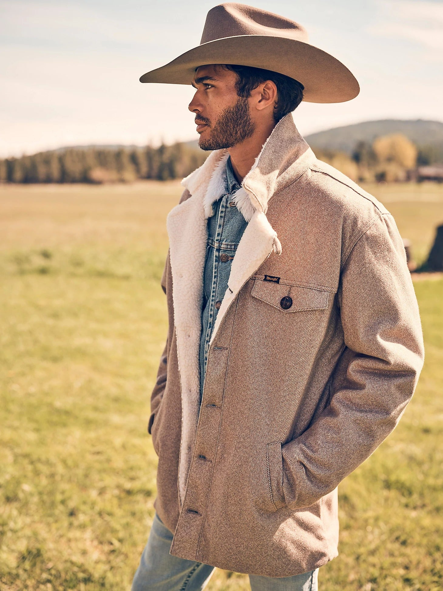 Wrangler® Cowboy Church Tweed Sherpa Jacket