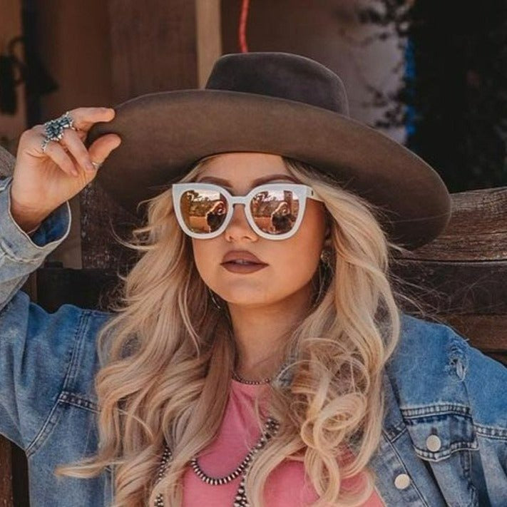 Darlin' Sunglasses in Glam White by American Bonfire