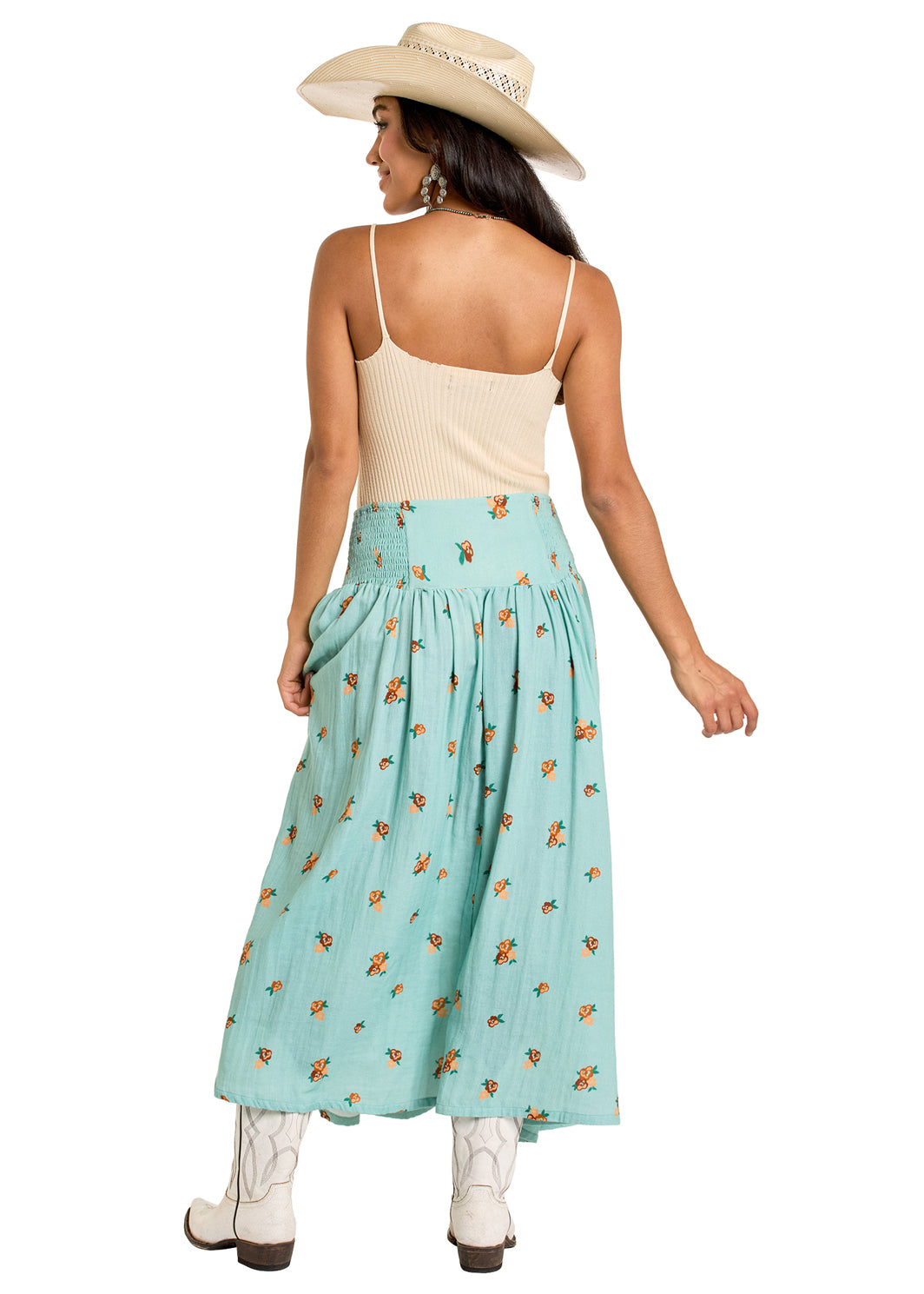 The Melody Blue Floral Skirt by Rock & Roll Denim
