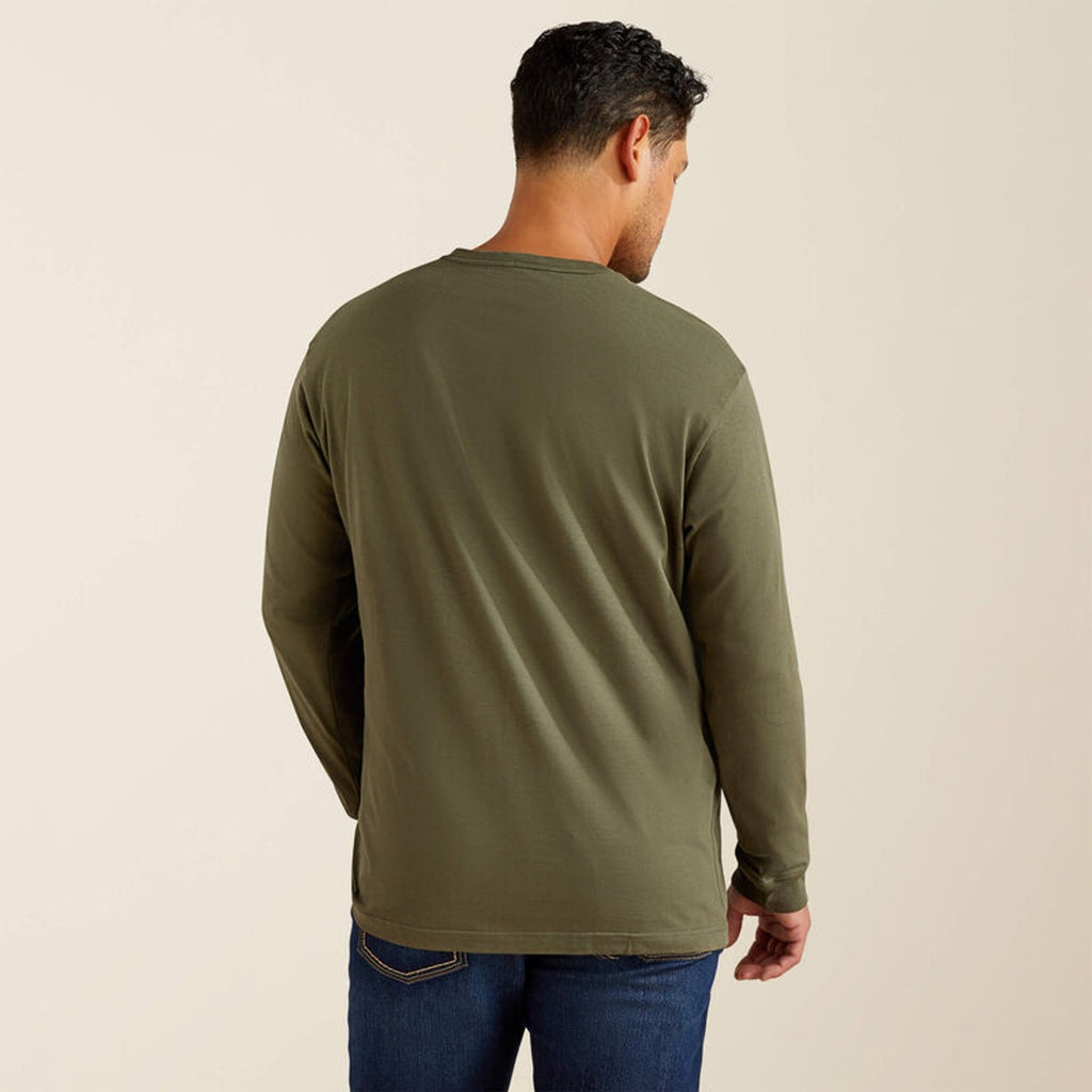 Ariat Men's Rebar Grape Leaf Long Sleeve T-Shirt