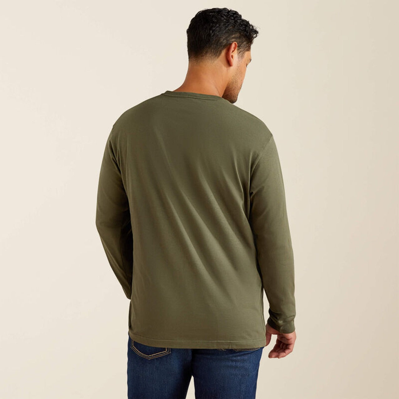 Ariat Men's Rebar Grape Leaf Long Sleeve T-Shirt